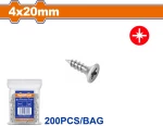 WADFOW Νοβοπανόβιδα γαλβανιζέ 4 Χ 20mm 200 τεμάχια (WXS593A04)