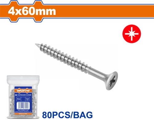 WADFOW Νοβοπανόβιδα γαλβανιζέ 4 Χ 60mm 80 τεμάχια (WXS593A11)
