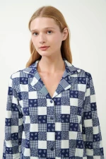 Vamp - Κουμπωτό Νυχτικό Patchwork - BLUE PATRIOT