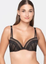 Γυναικείο Σουτιέν  Push-Up Luna Claire - Μαύρο - Δαντέλα - Cup B - Polyamide - Regular Fit