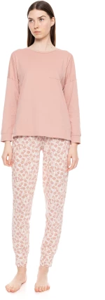 Γυναικεία Πυτζάμα Pink Label - Floral Print - Ροζ - Cotton - Regular Fit