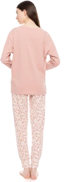 Γυναικεία Πυτζάμα Pink Label - Floral Print - Ροζ - Cotton - Regular Fit