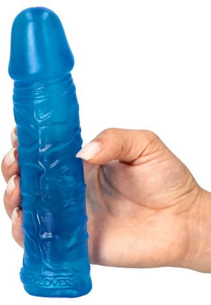 Gustavo transparent blue dildo