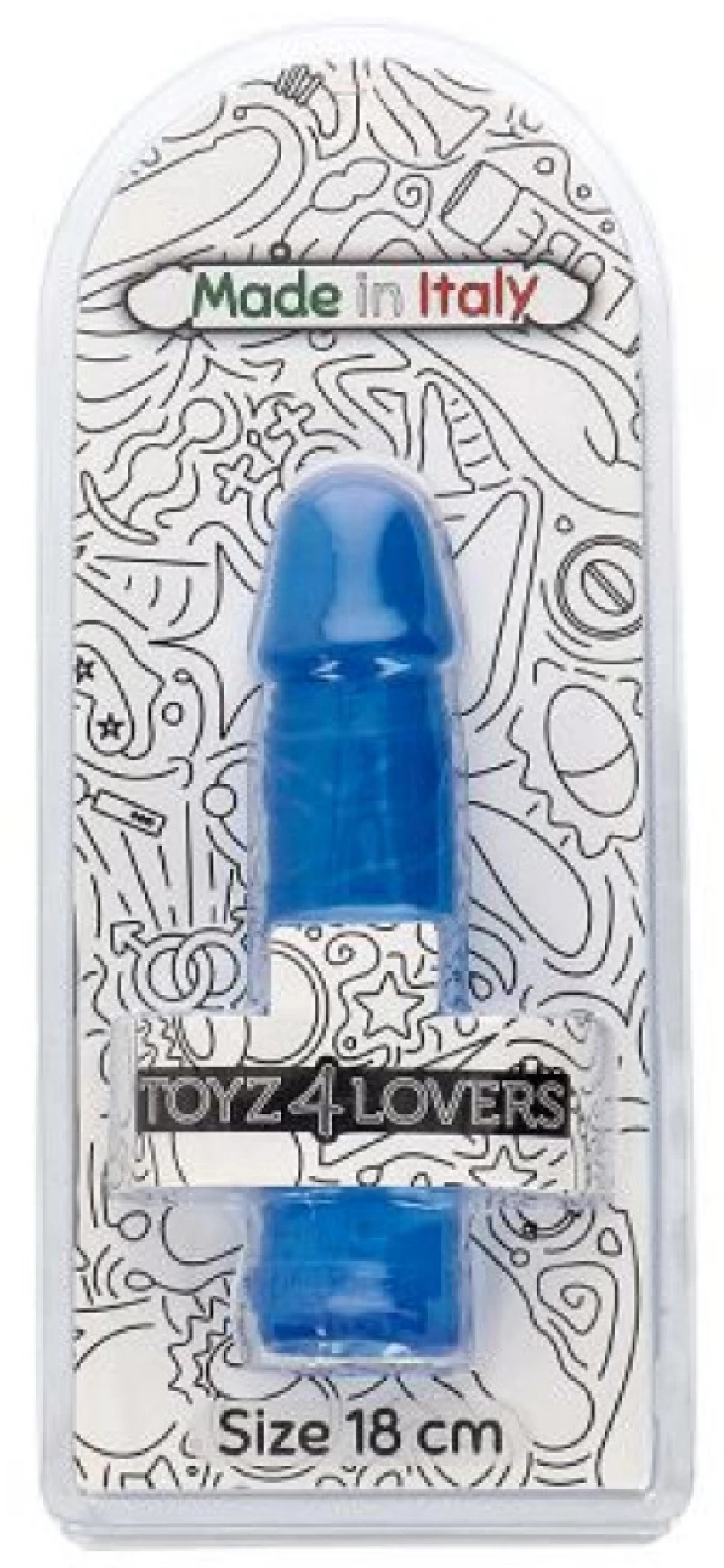 Gustavo transparent blue dildo