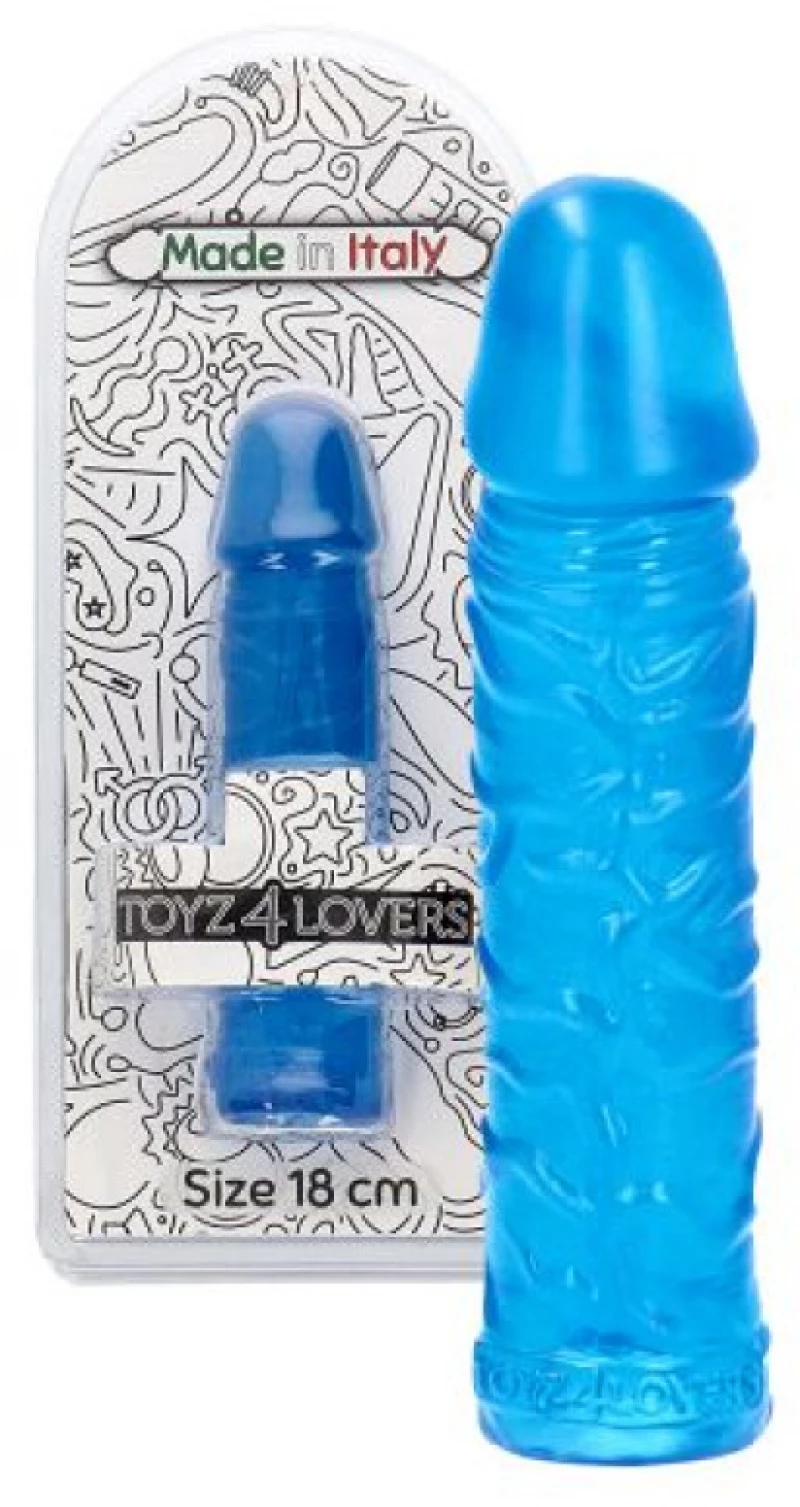 Gustavo transparent blue dildo
