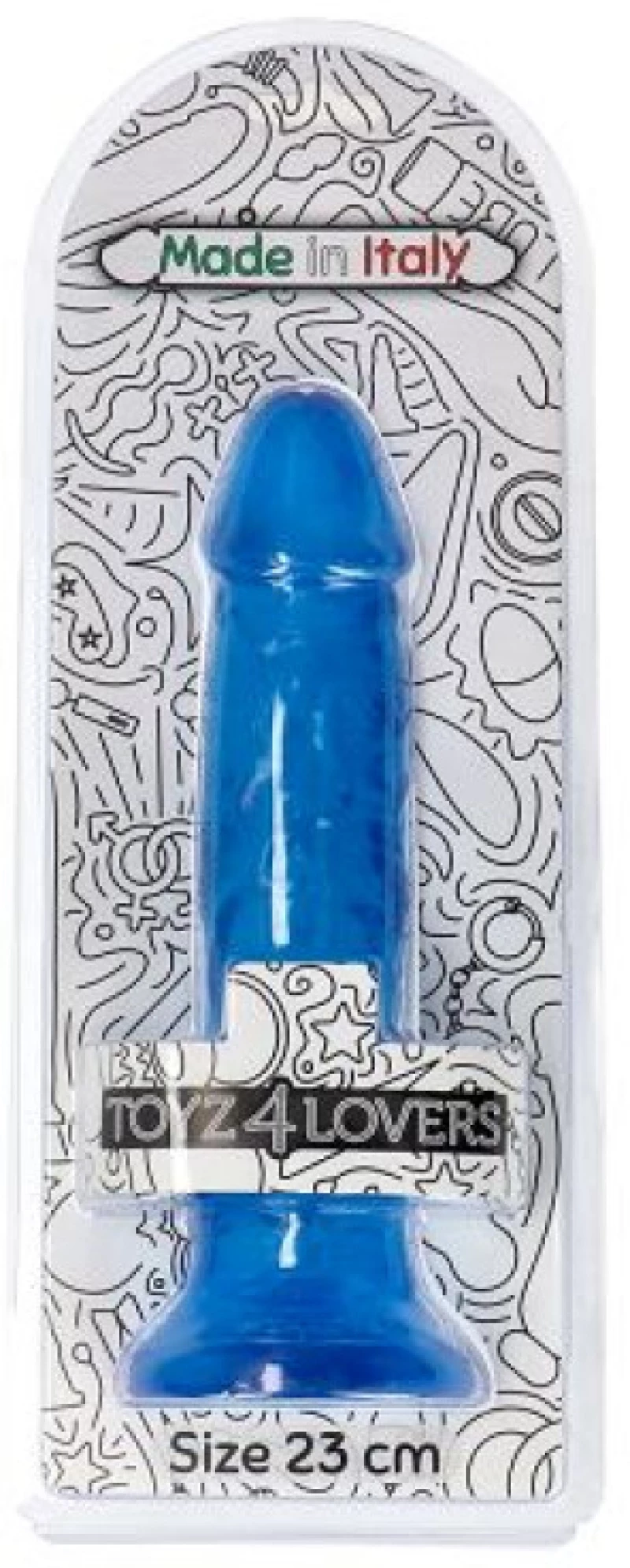 Ottavio transparent blue dildo