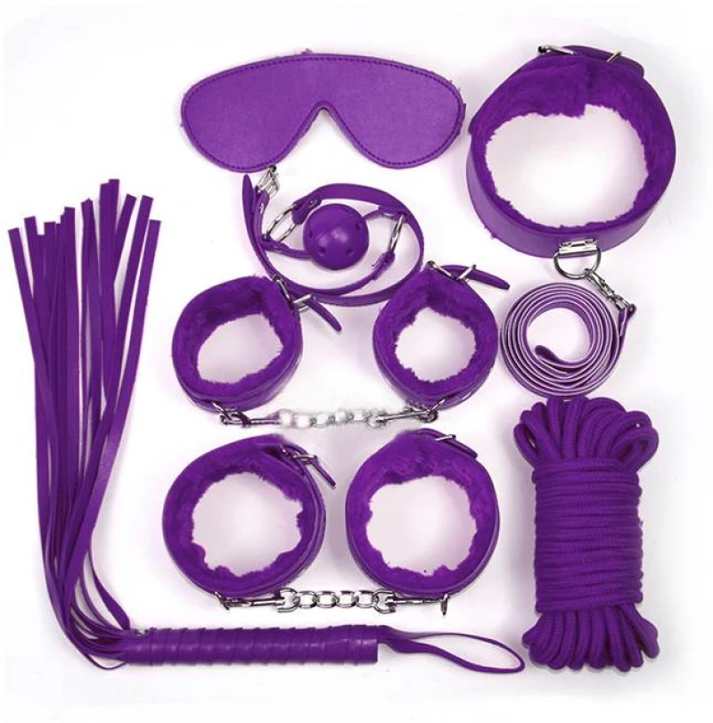 Purple Leather Bondage Adult Sexy Toys