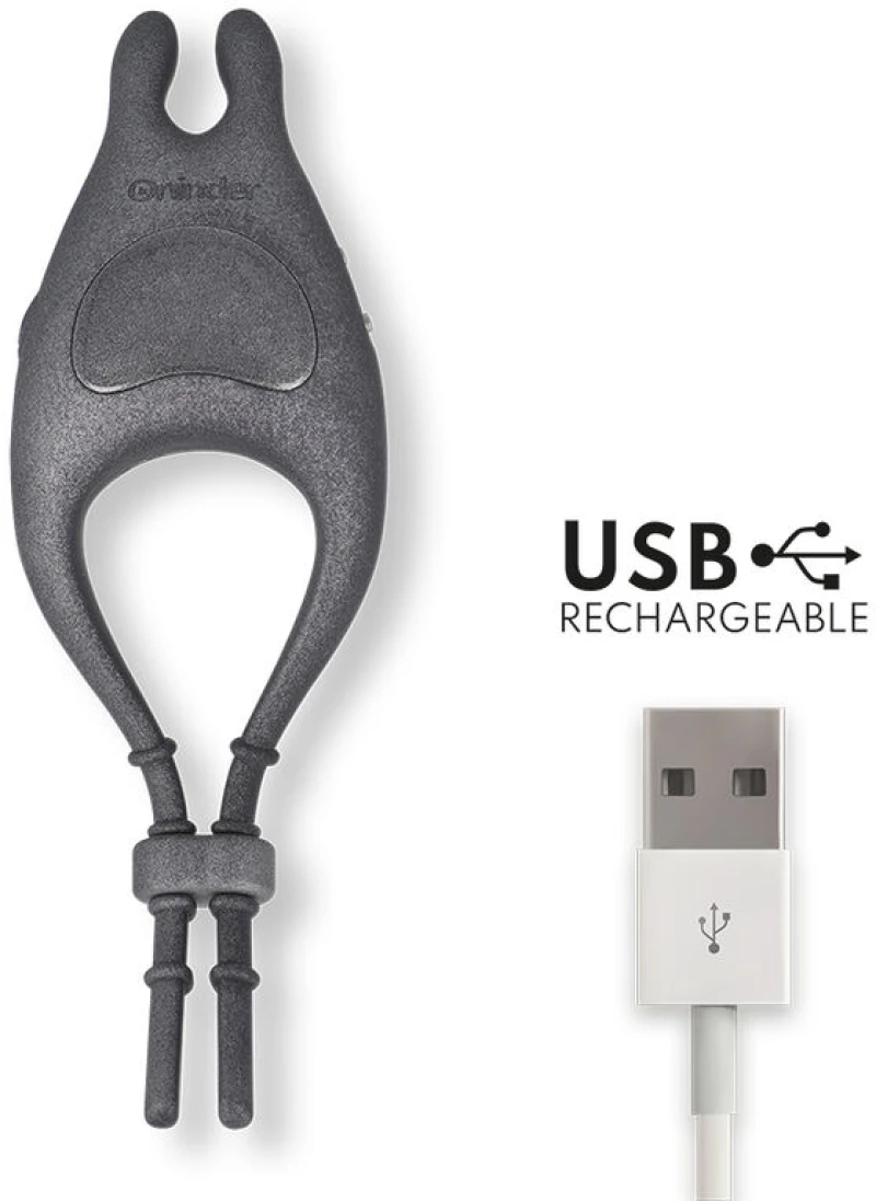 ONINDER - PAMPA RECHARGEABLE ADJUSTABLE VIBRATOR RING WITH CLITORIS STIMULATOR 10 SPEED - FREE APP