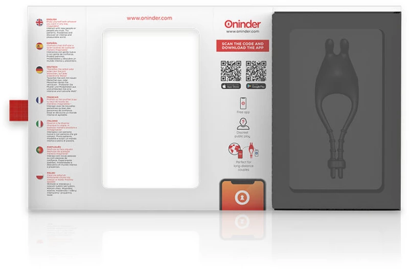 ONINDER - PAMPA RECHARGEABLE ADJUSTABLE VIBRATOR RING WITH CLITORIS STIMULATOR 10 SPEED - FREE APP