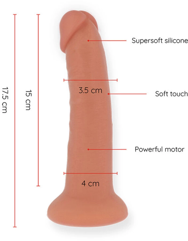 ONINDER - SMALL BOGOTÃ VIBRATOR DILDO 9 SPEEDS NATURAL 22 CM -O- 4.5 CM - FREE APP