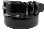 LEGEND Ανδρική μαύρη δερμάτινη ζώνη LGD-2008/t/black.