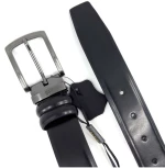 LEGEND Ανδρική μαύρη δερμάτινη ζώνη LGD-2008/t/black.