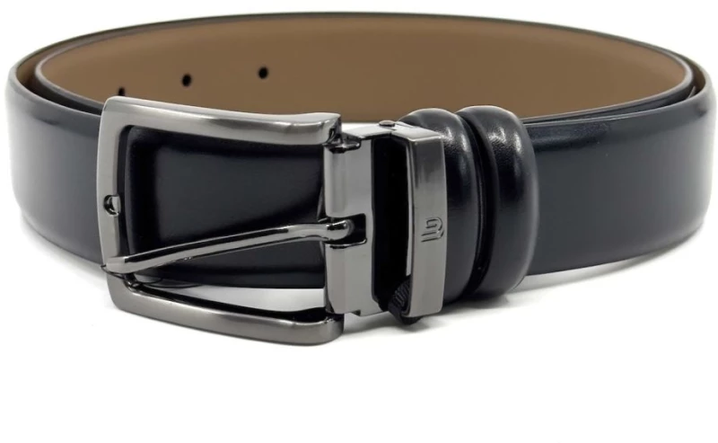 LEGEND Ανδρική μαύρη δερμάτινη ζώνη LGD-2008/t/black.