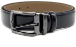 LEGEND Ανδρική μαύρη δερμάτινη ζώνη LGD-2008/t/black.