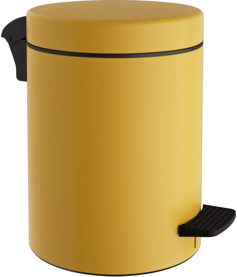 Χαρτοδοχείο 8 Lit, Soft Close - Matt Yellow, Pam & Co, Ø23 x H32 (cm), 08-500-603