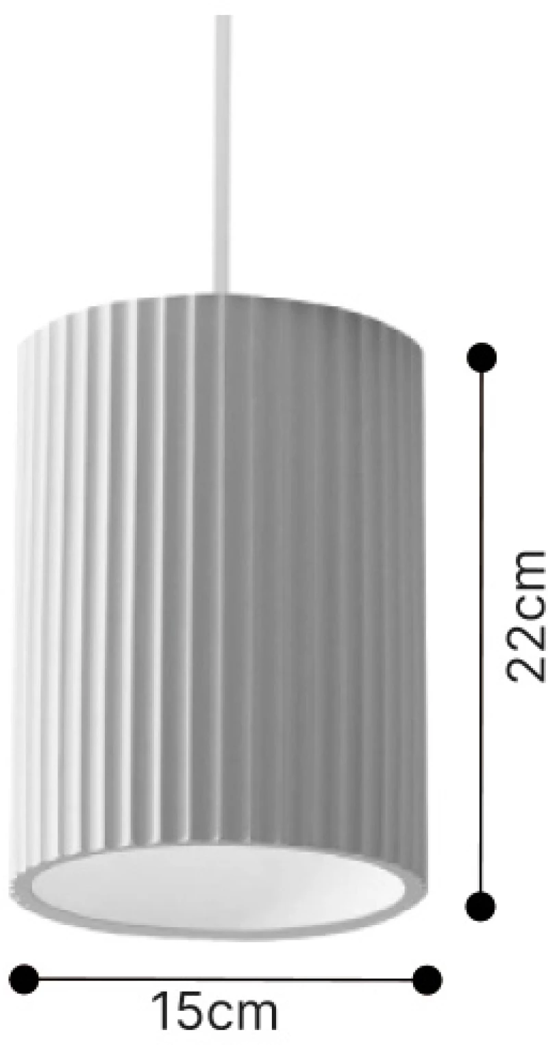 Inlight Κρεμαστό φωτιστικό λευκό από γύψο 1XΕ27 D:15cm (4062-White)