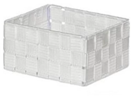 Καλάθι αποθήκευσης Polyester λευκό 20X16X10cm