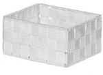 Καλάθι αποθήκευσης Polyester λευκό 20X16X10cm