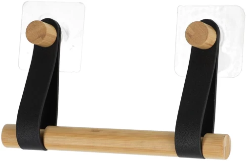 Βάση για χαρτί υγείας δερμ. λουριά μαύρα/bamboo/sticker 20x15cm