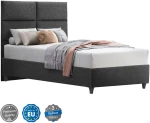 ΚΡΕΒΑΤΙ MILO ΑΠΟ ΓΚΡΙ ΥΦΑΣΜΑ HM646.01 ΓΙΑ ΣΤΡΩΜΑ 120x200 εκ.