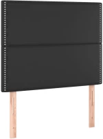 vidaXL Κεφαλάρι Κρεβατιού LED Μαύρο 100x5x118/128 εκ