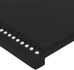 vidaXL Κεφαλάρι Κρεβατιού LED Μαύρο 100x5x118/128 εκ