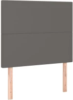 vidaXL Κεφαλάρι Κρεβατιού LED Γκρι 90x5x118/128 εκ