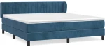 vidaXL Κρεβάτι Boxspring με Στρώμα Σκούρο Μπλε 160x200 εκ. Βελούδινο