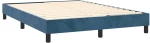 vidaXL Κρεβάτι Boxspring με Στρώμα Σκούρο Μπλε 140x190 εκ. Βελούδινο