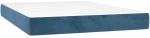 vidaXL Κρεβάτι Boxspring με Στρώμα Σκούρο Μπλε 140x190 εκ. Βελούδινο