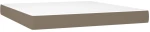 vidaXL Κρεβάτι Boxspring με Στρώμα Taupe 180x200 εκ. Υφασμάτινο