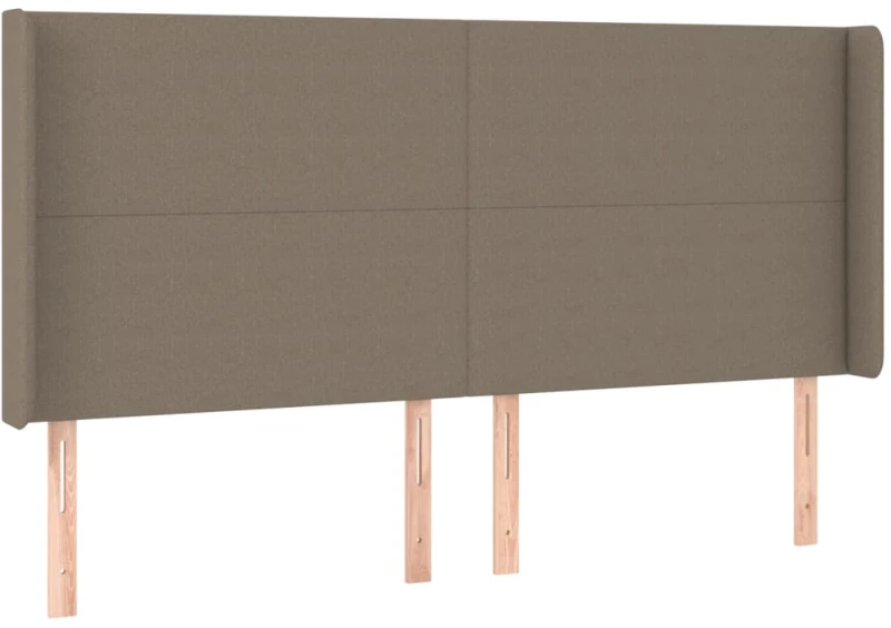 vidaXL Κρεβάτι Boxspring με Στρώμα Taupe 180x200 εκ. Υφασμάτινο