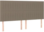 vidaXL Κρεβάτι Boxspring με Στρώμα Taupe 180x200 εκ. Υφασμάτινο