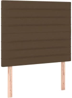 vidaXL Κρεβάτι Boxspring με Στρώμα Σκούρο Καφέ 100x200 εκ. Υφασμάτινο