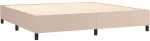 vidaXL Κρεβάτι Boxspring με Στρώμα Καπουτσίνο 200x200εκ.από Συνθ.Δέρμα