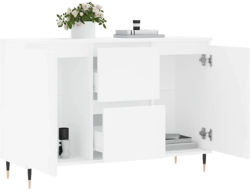 vidaXL Μπουφές Λευκός 104 x 35 x 70 εκ. από Επεξεργασμένο Ξύλο
