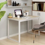 vidaXL Γραφείο Υπολογιστή Λευκό/Δρυς 110 x 60 x 73 εκ. από Μοριοσανίδα