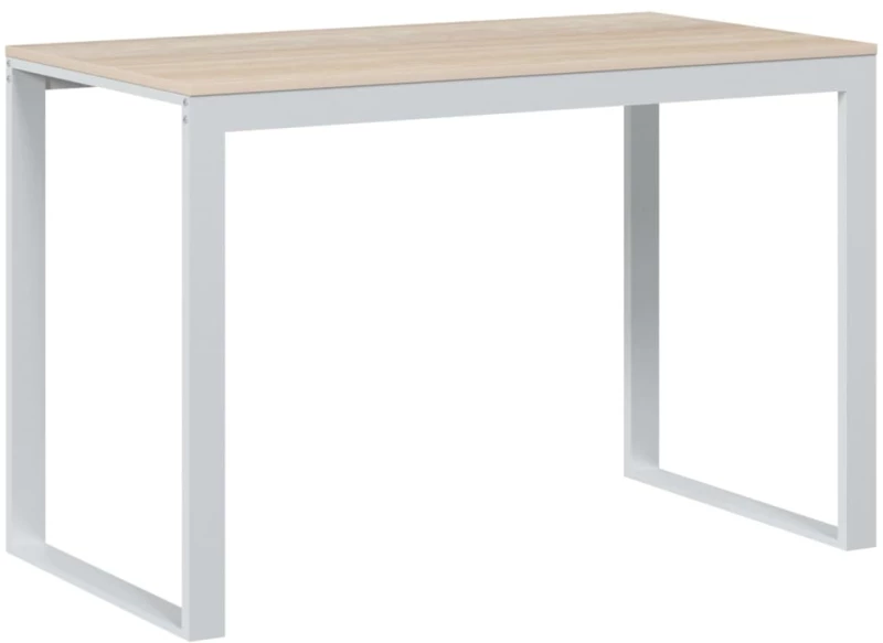 vidaXL Γραφείο Υπολογιστή Λευκό/Δρυς 110 x 60 x 73 εκ. από Μοριοσανίδα
