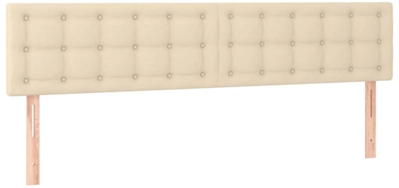 vidaXL Κρεβάτι Boxspring με Στρώμα & LED Κρεμ 160x200 εκ. Υφασμάτινο