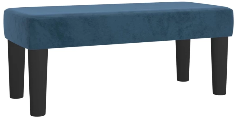 vidaXL Κρεβάτι Boxspring με Στρώμα Σκούρο Μπλε 90x200 εκ. Βελούδινο
