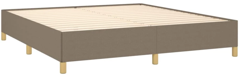 vidaXL Κρεβάτι Boxspring με Στρώμα Taupe 160x200 εκ. Υφασμάτινο