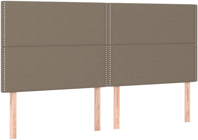 vidaXL Κρεβάτι Boxspring με Στρώμα Taupe 180x200 εκ. Υφασμάτινο