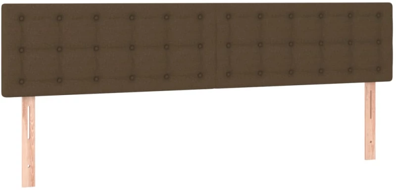 vidaXL Κρεβάτι Boxspring με Στρώμα & LED Σκ.Καφέ 160x200 εκ Υφασμάτινο