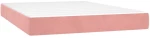 vidaXL Κρεβάτι Boxspring με Στρώμα Ροζ 140x190 εκ. Βελούδινο