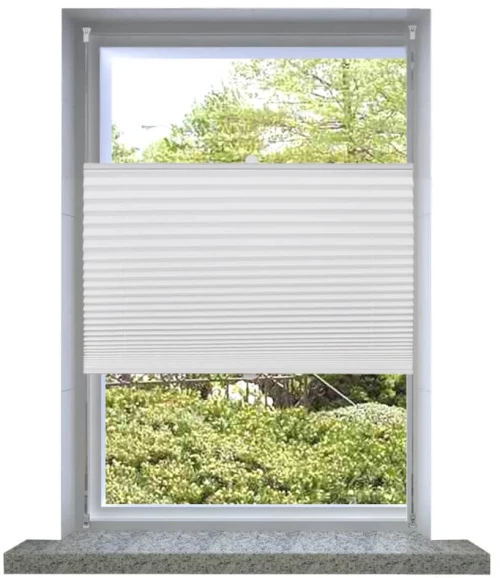 Πλισέ στόρι σκίασης 80x125cm Λευκό