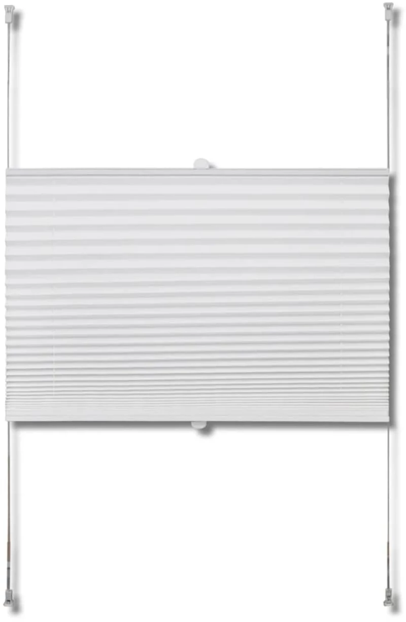 Πλισέ στόρι σκίασης 80x125cm Λευκό