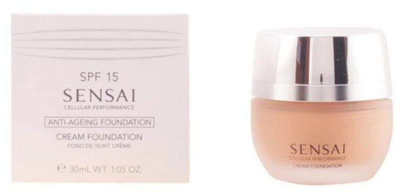 Υγρό φόντο μακιγιάζ Cellular Performance Sensai CF24-Amber Beige Spf 15 (30 ml)
