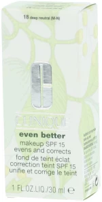 Υγρό Μaκe Up Clinique Even Better Nº 18 Deep Neutral M-N 30 ml Spf 15
