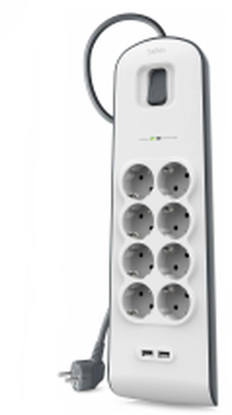 Πολύπριζο για Πρίζες 8 Θέσεων με Διακόπτη Belkin BSV804VF2M