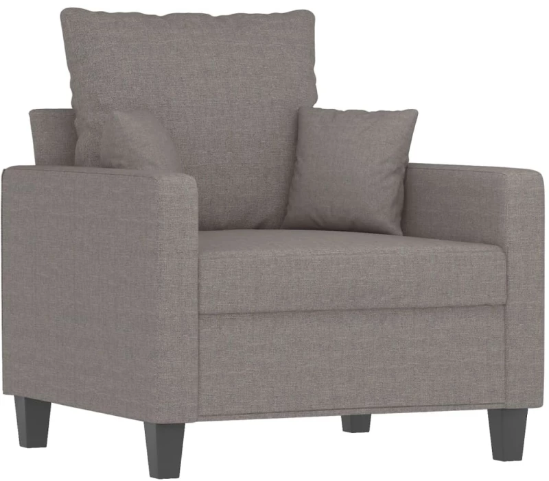 vidaXL Πολυθρόνα Taupe 60 εκ. Υφασμάτινη